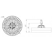 Светильник Wheel 150/Г60/850/05/B IP65 подвесной