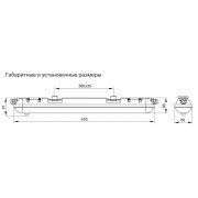 Светильник ДСП 1304Д 18Вт 4000К IP65 600мм с инфракрасным датчиком движения
