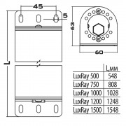 Промышленный светильник LuxRay 500 10Вт CRI80 3000K КСС:C110