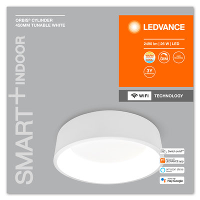 Светодиодный светильник Smart WiFi ORBIS CYLNR RD450 TW WT Светодиодный светильник Smart WiFi ORBIS CYLNR RD450 TW WT