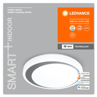 Светодиодный светильник Smart WiFi ORBIS MOON RD480 TW GR Светодиодный светильник Smart WiFi ORBIS MOON RD480 TW GR