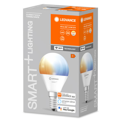 Светодиодная лампа Smart+WiFi Mini Bulb Tunable White 40 5W/2700-6500K E14 Светодиодная лампа Smart+WiFi Mini Bulb Tunable White 40 5W/2700-6500K E14