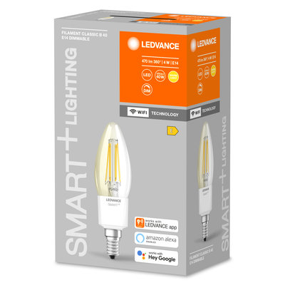 Светодиодная лампа Smart WF B 40 D 4W/827 230V FIL CL E14 Светодиодная лампа Smart WF B 40 D 4W/827 230V FIL CL E14