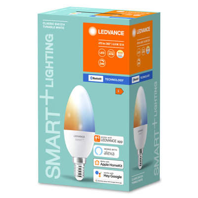 Светодиодная лампа Smart+BT Candle Tunable White 40 5W/2700-6500K E14 Светодиодная лампа Smart+BT Candle Tunable White 40 5W/2700-6500K E14