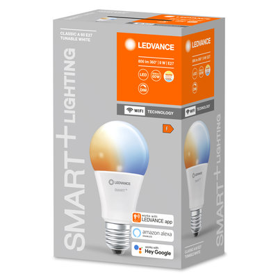 Светодиодная лампа Smart+WiFi Classic Tunable White 60 9W/2700-6500K E27 Светодиодная лампа Smart+WiFi Classic Tunable White 60 9W/2700-6500K E27