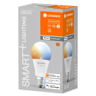 Светодиодная лампа Smart+WiFi Classic Tunable White 75 9.5W/2700-6500K E27 Светодиодная лампа Smart+WiFi Classic Tunable White 75 9.5W/2700-6500K E27