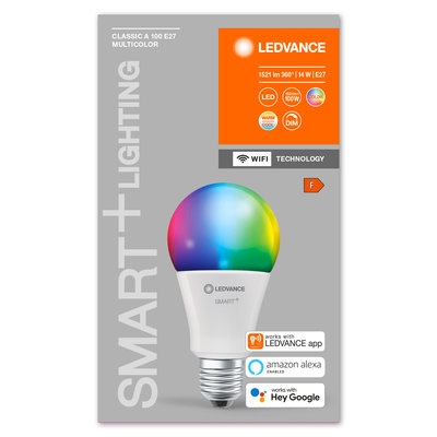 Светодиодная лампа Smart+WiFi Classic Multicolour 100 14W/2700-6500K E27 Светодиодная лампа Smart+WiFi Classic Multicolour 100 14W/2700-6500K E27
