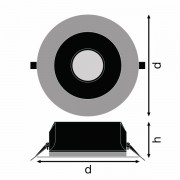 Даунлайт DL UGR19 DN155 PFM 14W/830 WT IP54