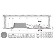 Даунлайт DL UGR19 DN155 PFM 14W/830 WT IP54