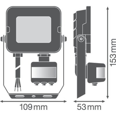 Прожектор FL COMP SEN V 10W 830 SYM 100 BK Прожектор FL COMP SEN V 10W 830 SYM 100 BK