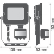 Прожектор FL COMP SEN V 10W 840 SYM 100 BK