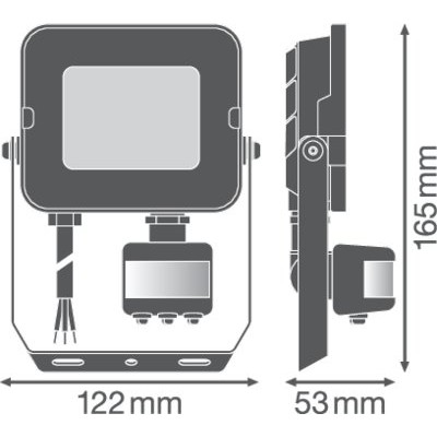 Прожектор FL COMP SEN V 20W 830 SYM 100 BK Прожектор FL COMP SEN V 20W 830 SYM 100 BK