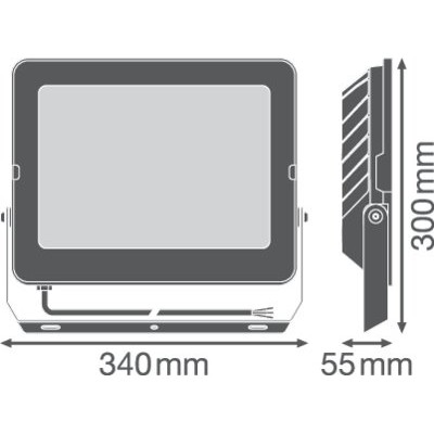 Прожектор FL COMP V 180W 830 SYM 100 BK Прожектор FL COMP V 180W 830 SYM 100 BK