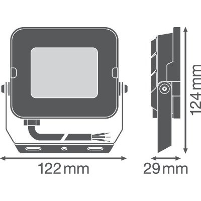 Прожектор FL COMP V 20W 865 SYM 100 BK Прожектор FL COMP V 20W 865 SYM 100 BK