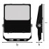 Прожектор FL PRF Asym 45x140 100W 3000K BK Прожектор FL PRF Asym 45x140 100W 3000K BK