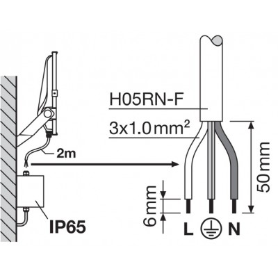 Прожектор FL PRF Asym 45x140 100W 3000K BK Прожектор FL PRF Asym 45x140 100W 3000K BK