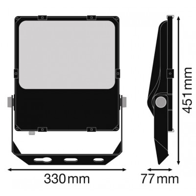 Прожектор FL PRF Asym 55x110 150W 3000K BK Прожектор FL PRF Asym 55x110 150W 3000K BK