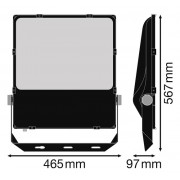 Прожектор FL PRF Asym 55x110 290W 4000K BK