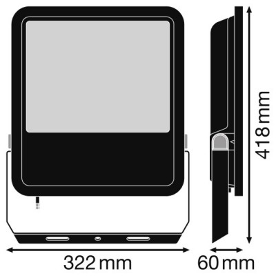 Прожектор FL PFM G3 165W/4000K SYM 100 BK Прожектор FL PFM G3 165W/4000K SYM 100 BK
