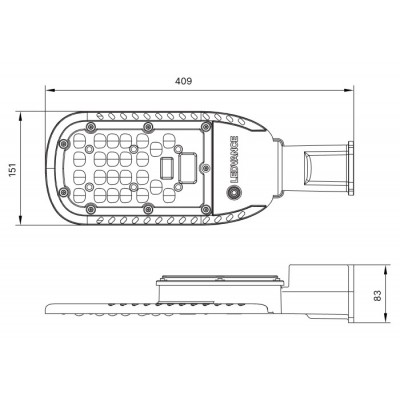 Светильник Eco Class AREA L 60W 840 7200 Gr Светильник Eco Class AREA L 60W 840 7200 Gr