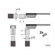 Кронштейн SPIGOT 76mm
