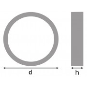 Накладка декоративная Ring 250 WT SF BLKH