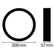Накладка декоративная Ring 300 BK SF BLKH